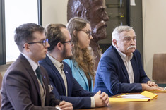 Od lewej: H. Leszczyński, J. Skierski, P. Matyś, prof. M. Gosztyła,
